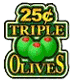 25 cent Triple Olives